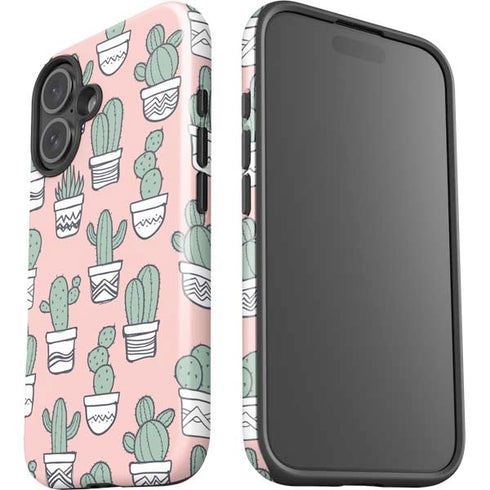 Pink Cactus iPhone 16 Impact Case